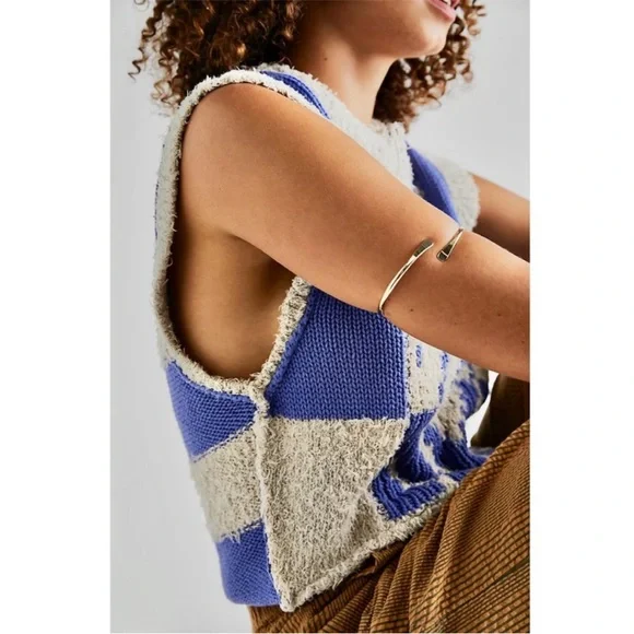 Free People Diamonds for Days Vest in Blue Moon Combo NWOT - Picture 7 of 16